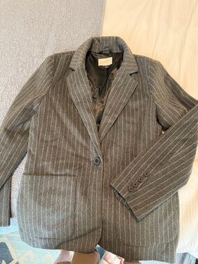 Universal Thread Gray Pinstripe Blazer Jacket